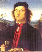 PERUGINO, Pietro Portrait of Francesco delle Opere te oil painting